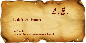 Labáth Emma névjegykártya